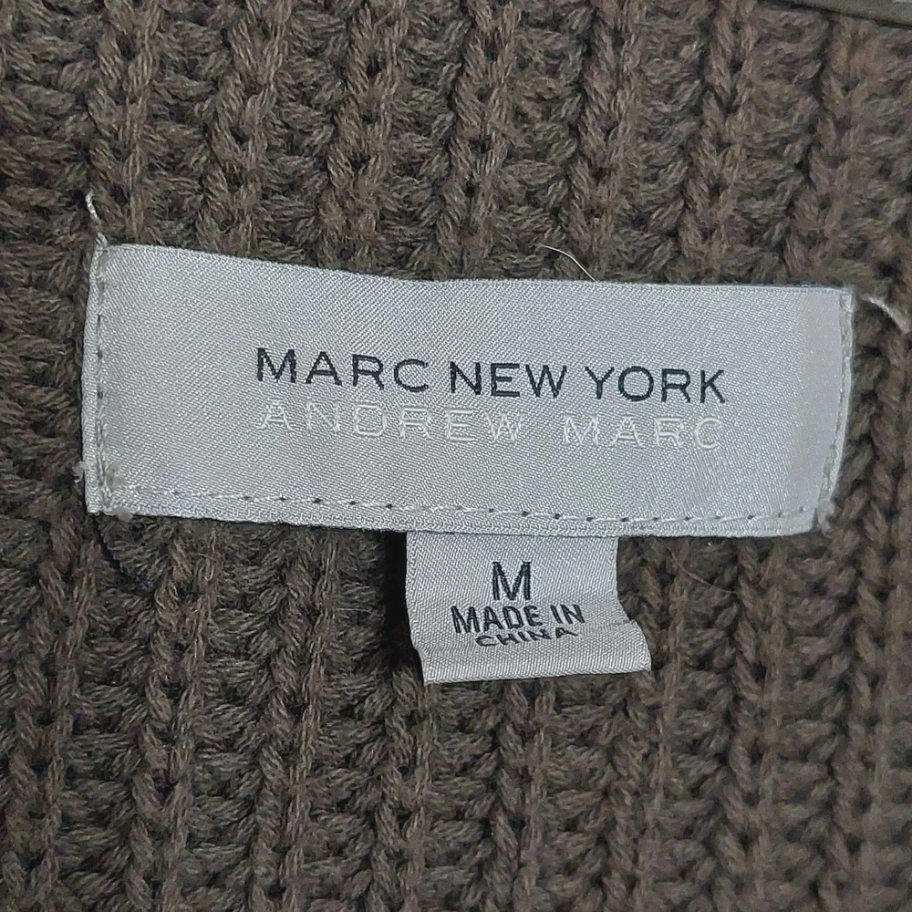 Marc New York Andrew Marc Mens Olive‎ Green Hybrid Quilted Knit Hooded Jacket M